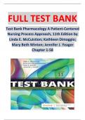 Test Bank for Pharmacology A Patient-Centered Nursing Process Approach, 11th Edition by Linda E. McCuistion; Kathleen Dimaggio; Mary Beth Winton; Jennifer J. Yeager| Newest Version 2023/2024| Chapter 1-58| Complete Questions and Answers A+