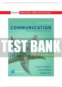 Test Bank For Communication: Principles for a Lifetime 7th Edition All Chapters - 9780134553528