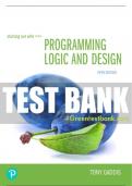 Test Bank For Starting Out with Programming Logic and Design 5th Edition All Chapters - 9780137533381