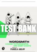 Test Bank For Wordsmith: A Guide to Paragraphs & Short Essays 7th Edition All Chapters - 9780137531103
