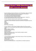 Nur514 Exam 5 With Questions And 100&percnt; Correct Answers