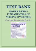 Test Bank For Kozier & Erb's Fundamentals Of Nursing Concepts, Process And Practice 10th Edition by Audrey T. Berman, Shirlee J. Snyder, Geralyn Frandsen