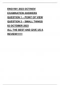 ENG1501 EXAM ANSWERS FOR 2023 OCT/NOV