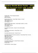 Shadow Health Brian Foster - chest pain focused exam with verified solutions