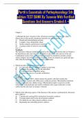 Porth's Essentials of Pathophysiology 5th edition TEST BANK By Tommie With Verified Questions And Answers Graded A &plus;