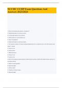 NCCHC CCHP Exam Questions And Answers 2023&sol;2024