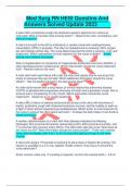 Med Surg RN HESI Questins And Answers Solved Update 2023 - 2024