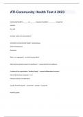 ATI-Community Health Test 4 Questions with Revised Answers 2023