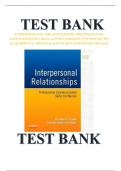 INTERPERSONAL RELATIONSHIPS (PROFESSIONAL COMMUNICATION SKILLS FOR NURSES) TEST BANK