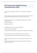 ATI Community Health Nursing Comprehensive Exam Questions with Updated Answers 2023
