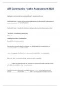 ATI Community Health Assessment Questions and Answers 2023