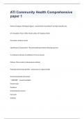ATI Community Health Comprehensive paper 1 Questions and Answers 2023