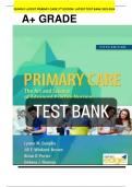 DUNPHY LATEST PRIMARY CARE 5TH EDITION LATEST TEST BANK 2023-2024