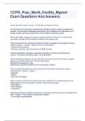 CCPR&lowbar;Prep&lowbar;Mod5&lowbar;Facility&lowbar;Mgmnt Exam Questions And Answers&period;