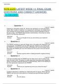 NUR-6640 LATEST WEEK 11 FINAL EXAM QUESTIONS AND CORRECT ANSWERS (A+GRADED)