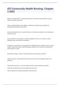 ATI Community Health Nursing&colon; Chapter 3 Updated Questions with Answers 2023
