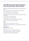 NCC NNP exam part 2 Exam Questions And Correct Answers 100&percnt; &lpar;verified&rpar;