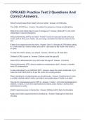 CPR&sol;AED Practice Test 2 Questions And Correct Answers&period; &Tab;