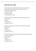 geriatrics HESI&sol;final exam