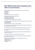  NCC EFM Practice Exam Questions And 100&percnt; Correct Answers&period;