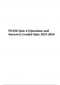 NU 636 Quiz 4 (Questions and Answers) Graded Quiz 2023-2024 