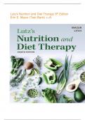 Lutz's Nutrition and Diet Therapy 8th Edition Erin E&period; Mazur &lpar;Test Bank&rpar; &plus;&plus;A
