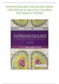 PATHOPHYSIOLOGY THE BIOLOGIC BASIS FOR DISEASE IN ADULTS & CHILDREN TEST BANK 8TH EDITION 2023