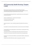 ATI Community Health Nursing&colon; Chapter 4 Revised Questions and Answers 2023