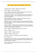 ENT FINAL EXAM STUDYGUIDE 2023-2024