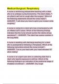 Medical-Surgical&colon; Respiratory&lpar;2023&sol;2024&rpar;Questions & Answers &lpar;100&percnt; Verified Answers&rpar;