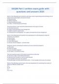 GAQM Part 1 written exam guide with questions and answers 2023
