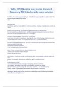 WGU C790 Nursing Informatics Standard Taxonomy 2023 study guide exam solution
