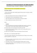 Test Bank For Professional Nursing 10th Edition By Black Professional Nursing&colon; Concepts & Challenges&comma; 9th Edition Test Bank 