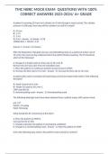 TMC NBRC MOCK EXAM QUESTIONS WITH 100&percnt; CORRECT ANSWERS 2023-2024&sol; A&plus; GRADE