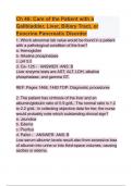 Ch 46: Care of the Patient with a Gallbladder, Liver, Biliary Tract, or Exocrine Pancreatic Disorder(2023/2024)Questions & Answers(Verified Answers)