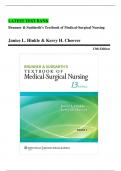 Test Bank for Brunner & Suddarth's 13th Edition Medical-Surgical Nursing Textbook by Janice L. Hinkle & Kerry H. Cheever| Complete Guide Chapter 1-73