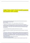 CMBS FINAL COPY STUDY GUIDE questions and answers 100% verified.