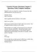 Genetics Practice Questions Chapter 2 Questions With Complete Solutions