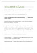 NCE and CPCE&vert;247 Study Questions With Answers