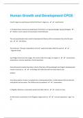 Human Growth and Development CPCE 100 Study Questions With Answers&vert;100&percnt; Correct