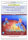 Download Complete A+ Test Bank for Pharmacology for Nurses A Pathophysiologic Approach 6th Edition by Adams Michael, Holland Norman & Caroll Urban (April 2019), ISBN-13 978-0135218334/ All Chapters/ Ace Your Exam