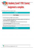 The TEFL Academy (Level 5 TEFL Course). Assignment a complete. The TEFL Academy (Level 5 TEFL Course). Assignment a complete Assignment A Text 1 – Elementary  This part of the assignment focuses on stage 5 of an elementary reading lesson.  You should plan