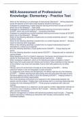 NES Assessment of Professional Knowledge&colon; Elementary - Practice Test