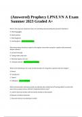 (Answered) Prophecy LPN/LVN A Exam Summer 2023 Graded A+.