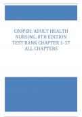 Foundations And Adult Health Nursing 8th Edition Cooper Complete Test Bank 