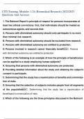 CITI Training&comma; Modules 1-24 &lpar;Biomedical Research&rpar; Questions and Answers &lpar;2022&sol;2023&rpar; 