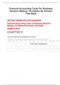 Financial Accounting Tools For Business Decision Making, 7th Edition By Kimmel -Test Bank