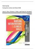 Test Bank - Nursing Interventions and Clinical Skills, 7th Edition (Perry, 2020), Chapter 1-32 | All Chapters
