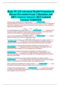 Regis NU 629 Advanced Health Promotion & Disease Prevention Exam 3 Questions and 100% Correct Answers (2023 Updated Version) VERIFIED