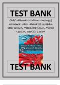 Test Bank Olds Maternal-Newborn Nursing & Womens Health Across the Lifespan, 11th Edition